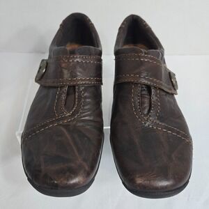Clarks Artisan Kessa Betty Women's Brown Leather Loafers Size 7M Cottage Boho